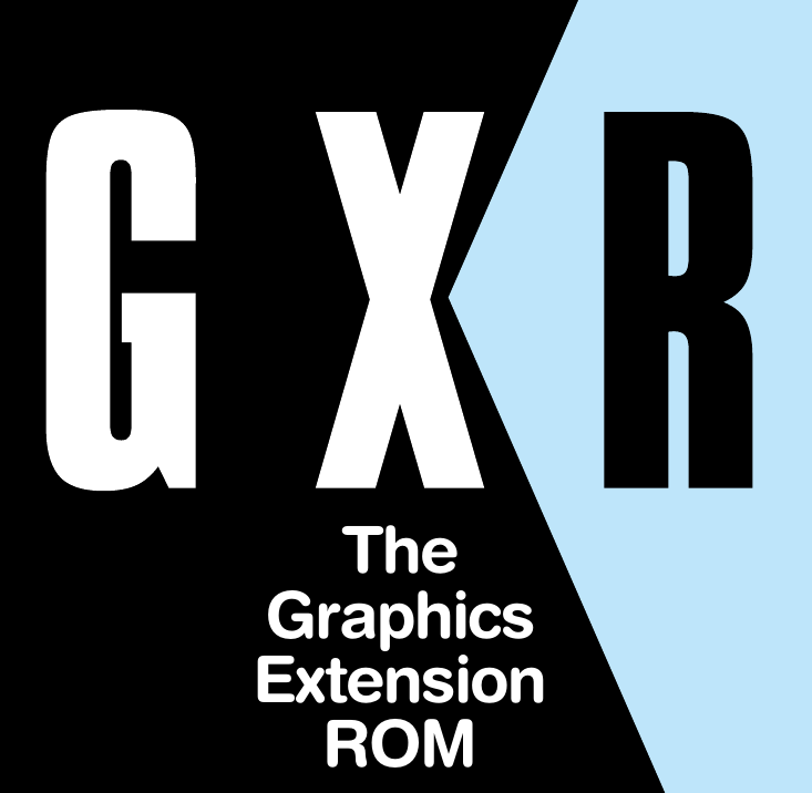 The Acornsoft GXR logo from the original reference card.